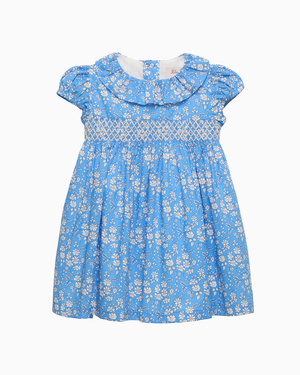 Lily Rose Dress Baby Smocked Party Dress in Blue Capel