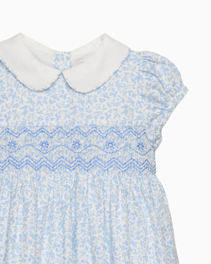 Confiture Dress Baby Catherine Smocked Dress in Blue Floral
