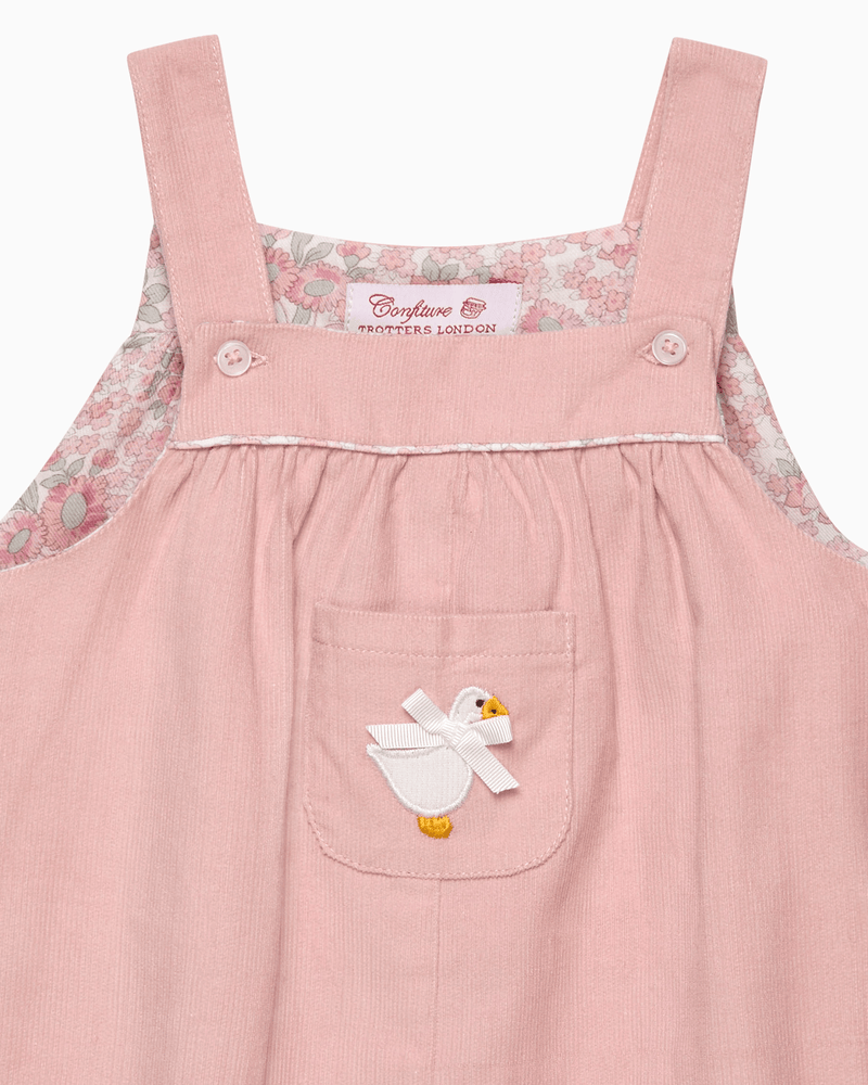 Confiture Dungarees Baby Arabella Cord Duck Applique Dungarees