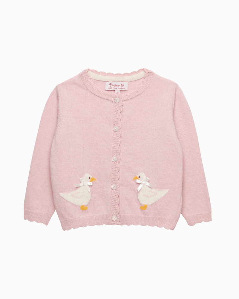 Confiture Cardigan Baby Duck Cardigan In Pale Pink confiture-cardigan-baby-duck-cardigan-in-pale-pink