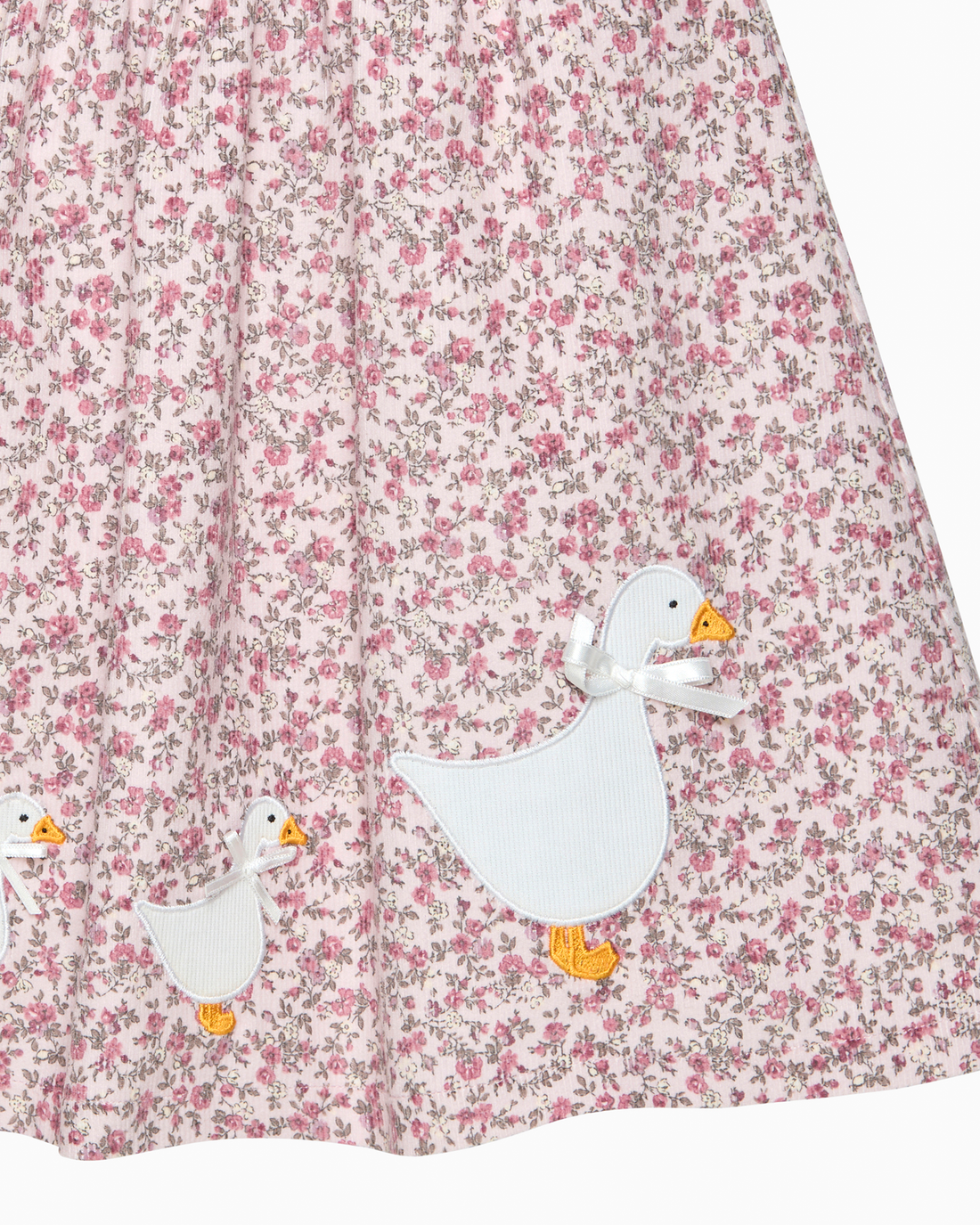 Confiture Dress Baby Duck Floral Cord Pinafore