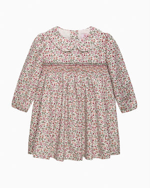 Confiture Dress Baby Edie Berry Floral Smocked Dress