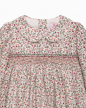 Confiture Dress Baby Edie Berry Floral Smocked Dress