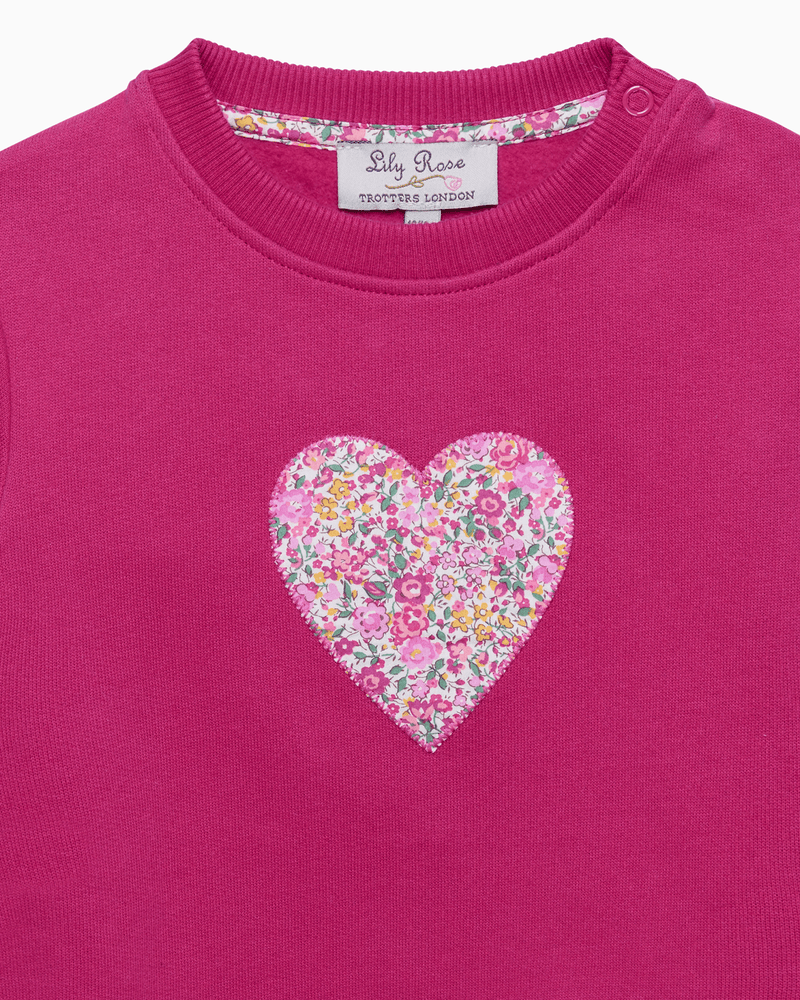 Confiture Sweatshirt Baby Emma & Georgina Heart Sweatshirt