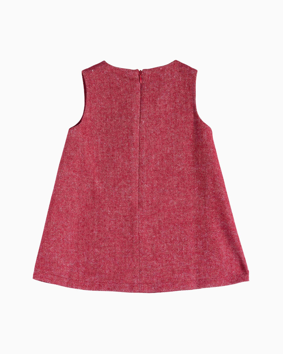 Confiture Dress Baby Georgina Bow Dress in Red Herringbone