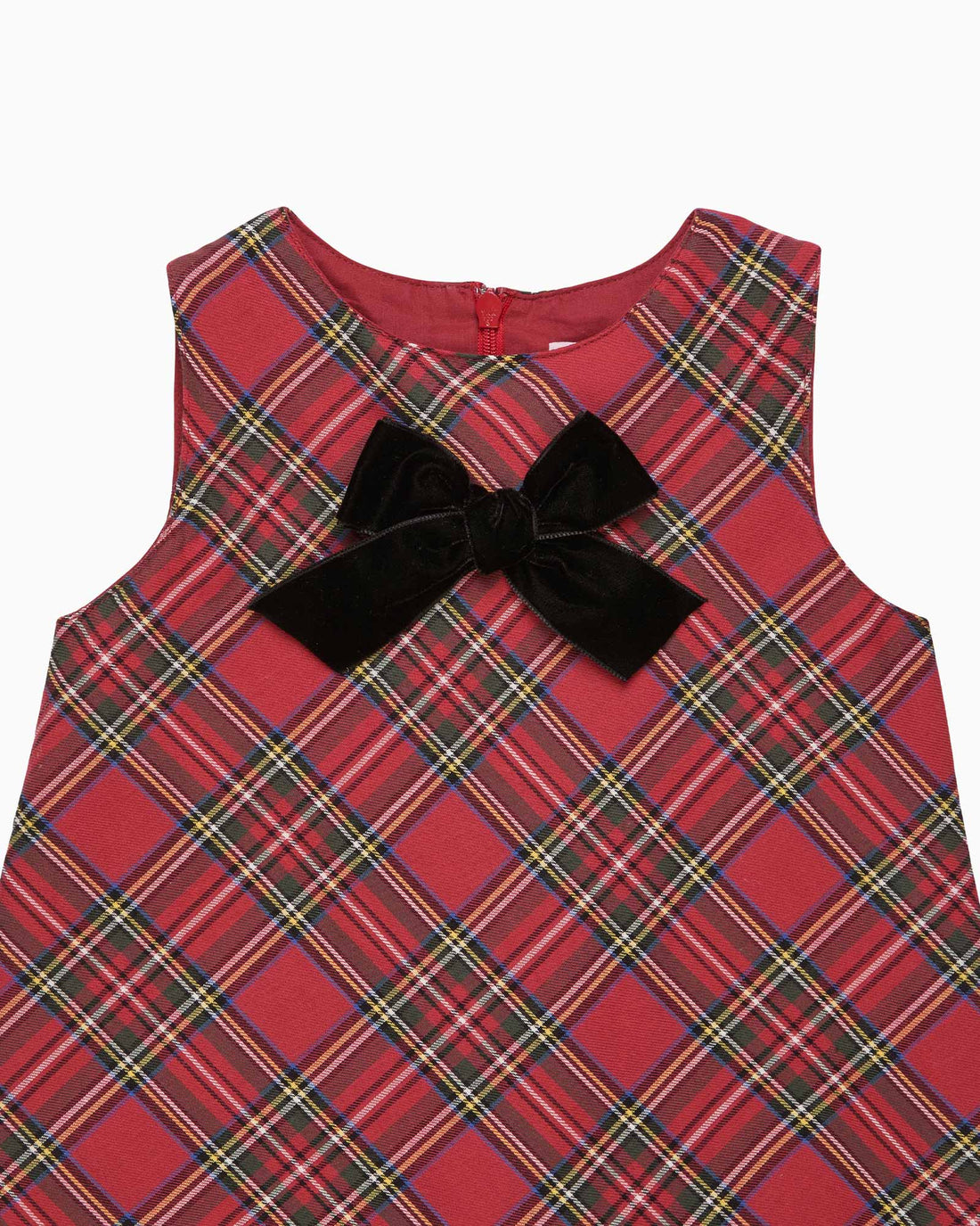 Confiture Dress Baby Georgina Bow Dress in Red Tartan