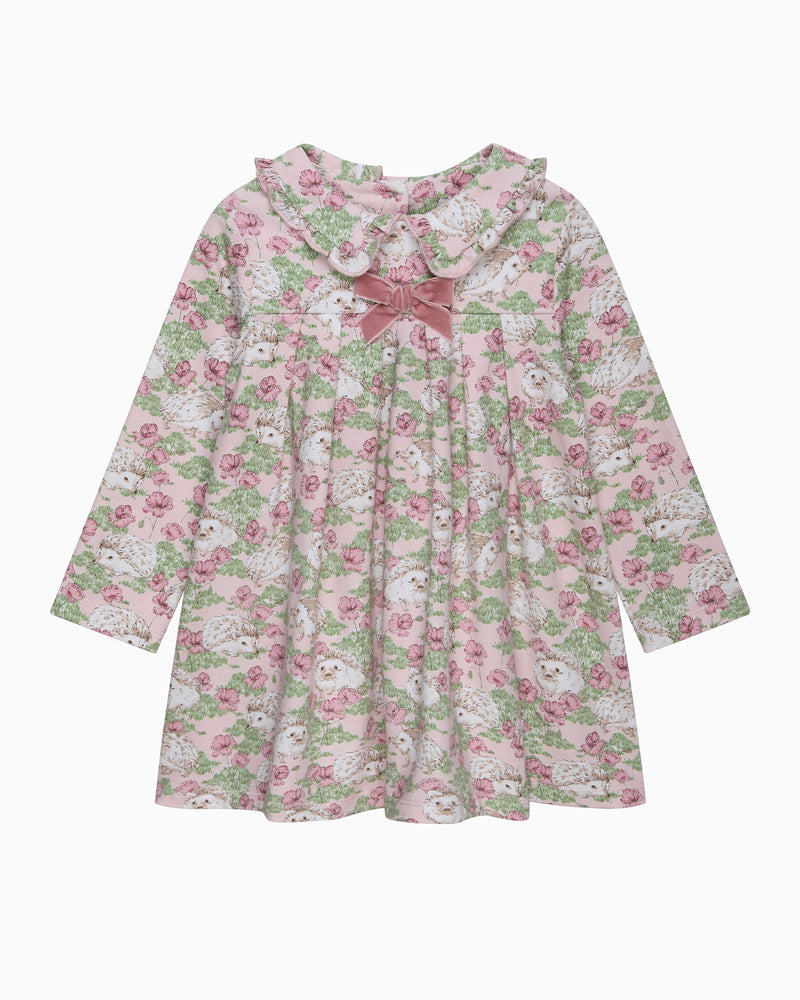 Confiture Dress Baby Hedgehog Jersey Dress in Pink
