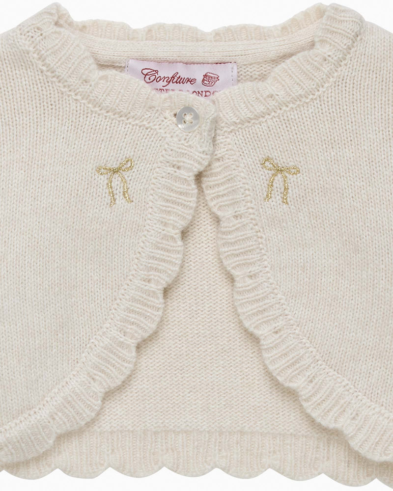 Confiture Cardigan Baby Maria Embroidered Bolero Cardigan