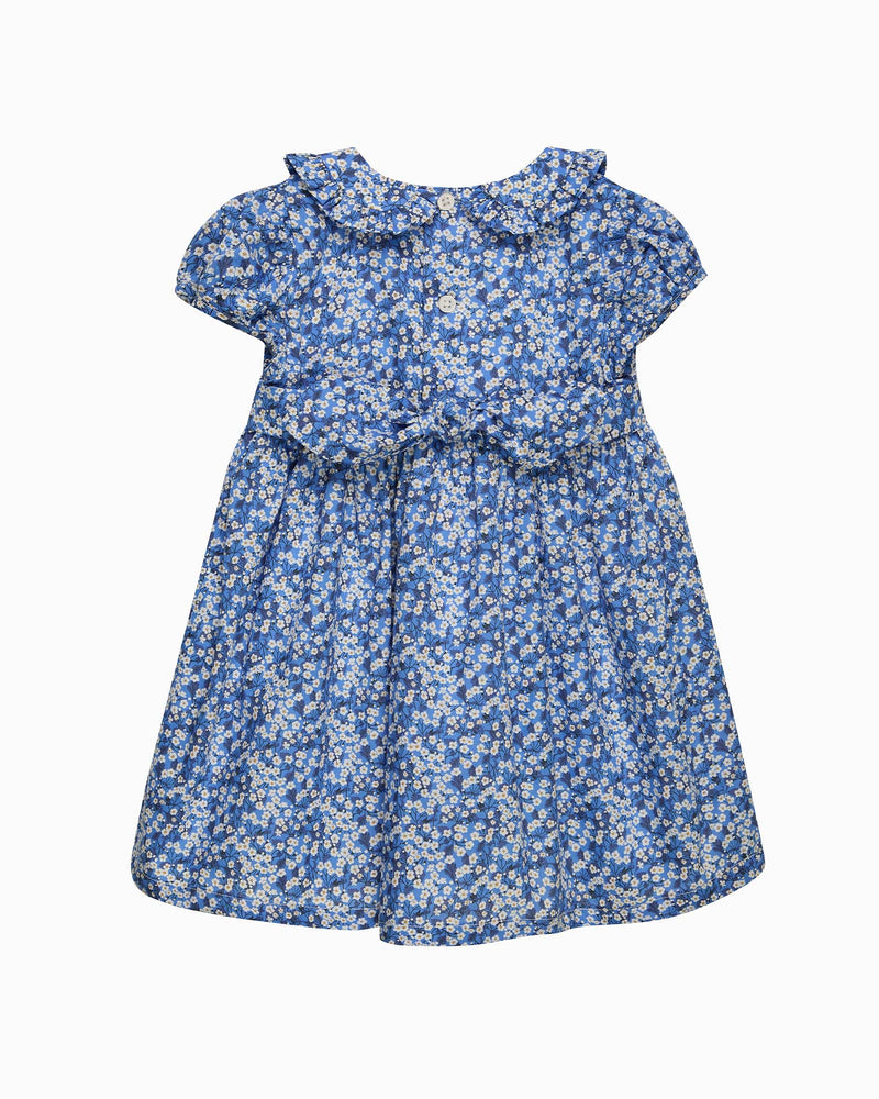 Lily Rose Dress Baby Smocked Dress in Blue Mitsi Valeria