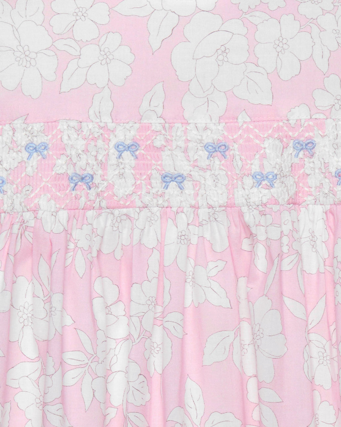 Confiture Dress Baby Molly Smocked Pinafore Dress in Pale Pink Floral