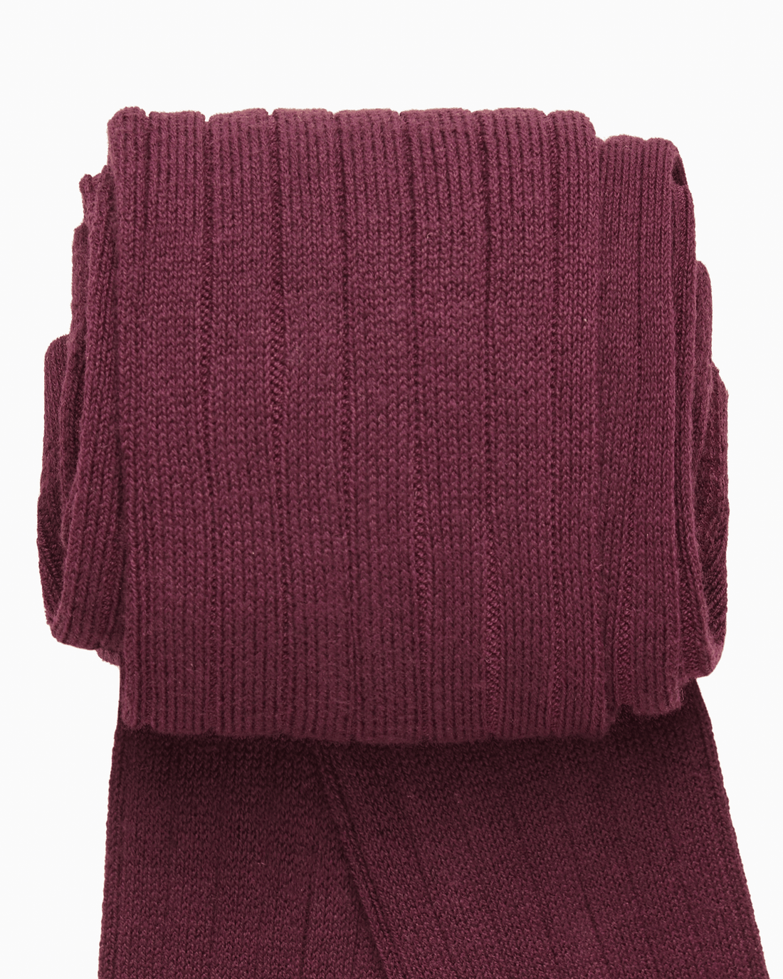 Chelsea Clothing Company Tights Baby Ribbed Tights in Aubergine