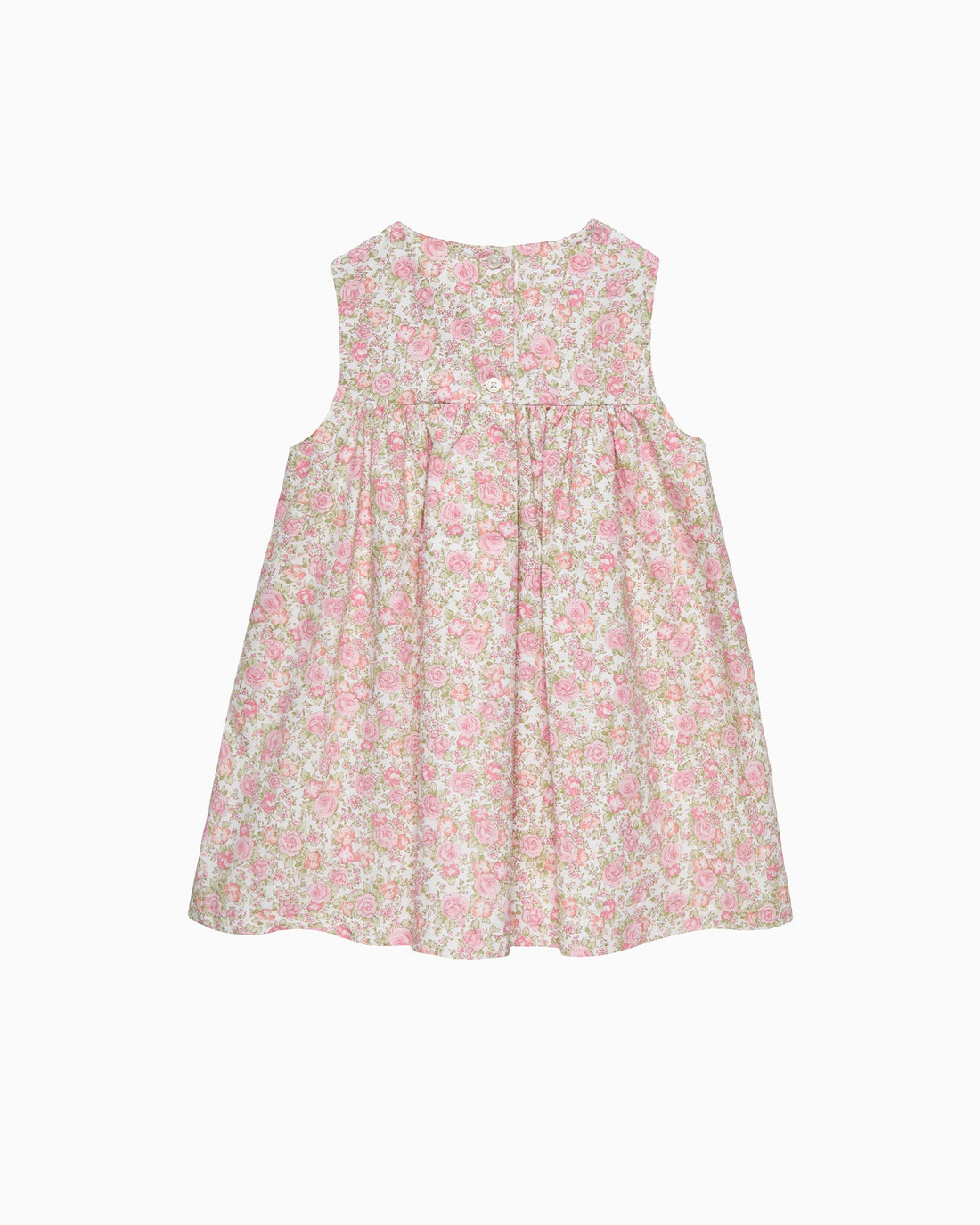 Confiture Dress Baby Rose Smocked Duck Dress in Peach Rose Floral