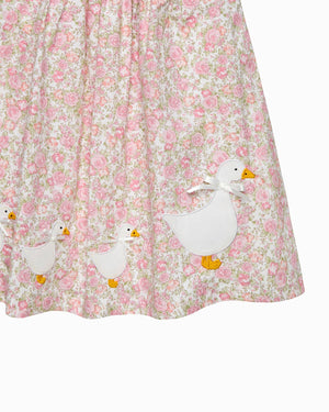 Confiture Dress Baby Rose Smocked Duck Dress in Peach Rose Floral