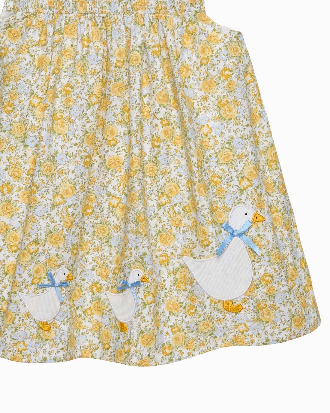 Confiture Dress Baby Rosie Smocked Duck Dress in Yellow Rose Floral