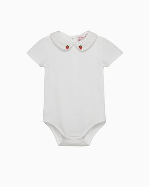 Confiture Body Baby Short-Sleeved Strawberry Embroidered Body