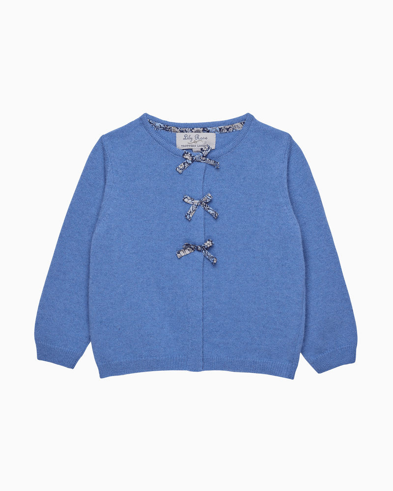 Lily Rose Cardigan Baby Bow Cardigan in Strawberry Thief