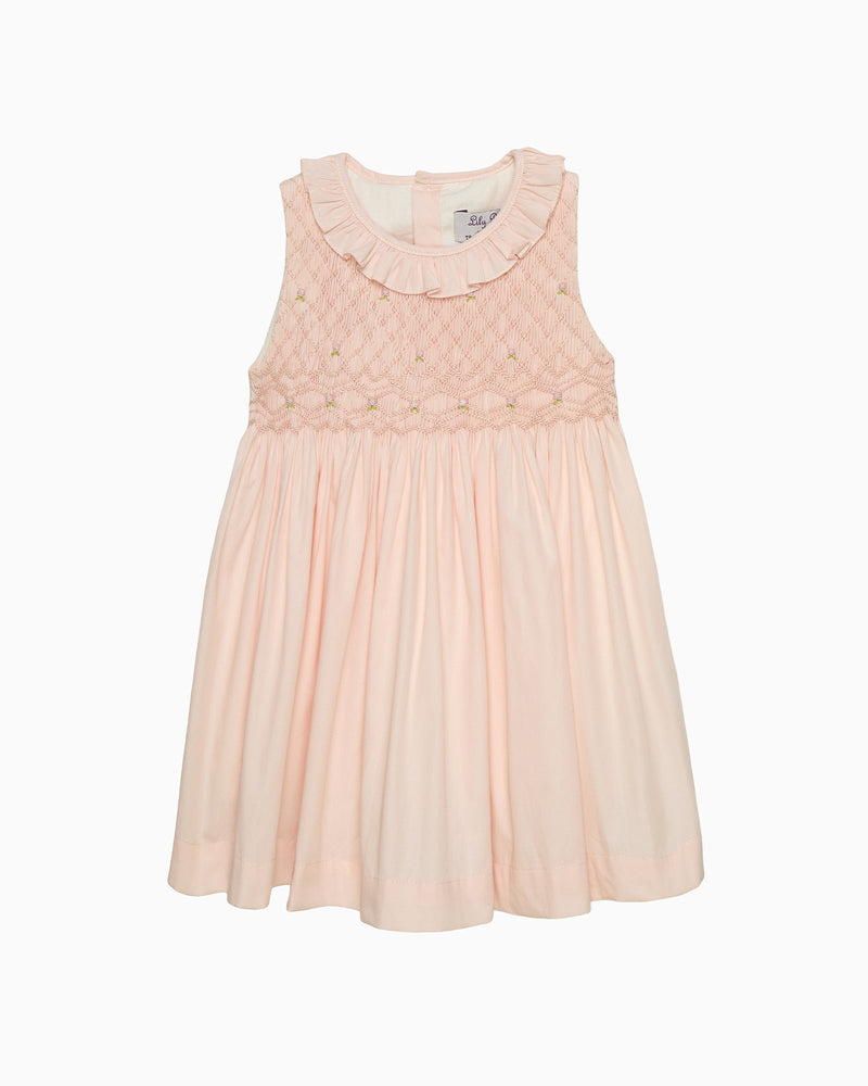 Lily Rose Dress Baby Sleeveless Willow Rose Hand Smocked Dress