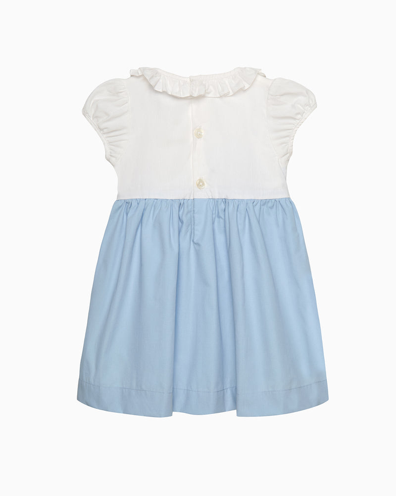 Lily Rose Dress Baby Willow Hand Smocked Dress in Cornflower