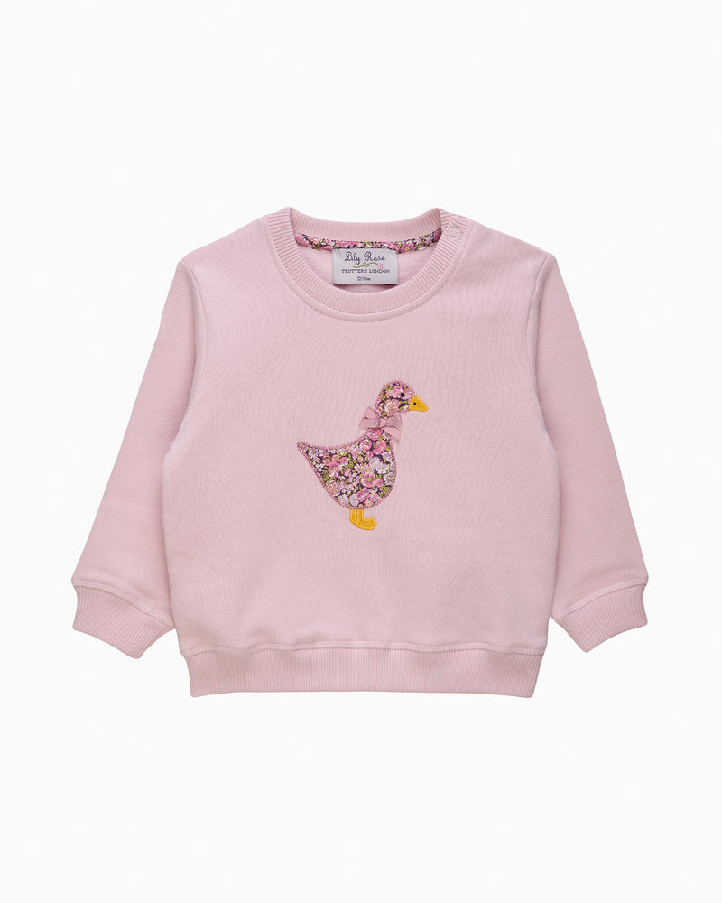Lily Rose Sweatshirt Baby Duck Sweatshirt in Chive