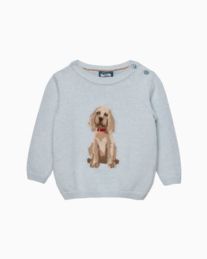 Chelsea Clothing Company Jumper Baby Puppy Jumper in Icy Blue