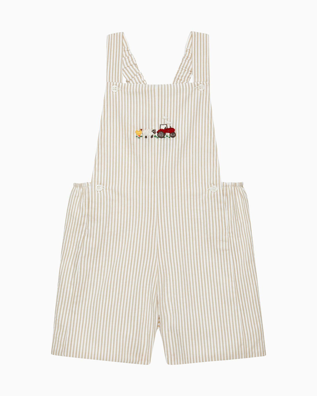 Chelsea Clothing Company Bib Shorts Baby Alexander Bib Shorts in Oatmeal Stripe