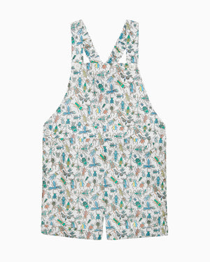 Chelsea Clothing Co Dungarees Baby Atticus Bib Shorts in Blue Bugs