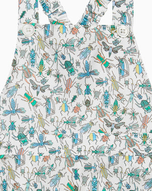 Chelsea Clothing Co Dungarees Baby Atticus Bib Shorts in Blue Bugs