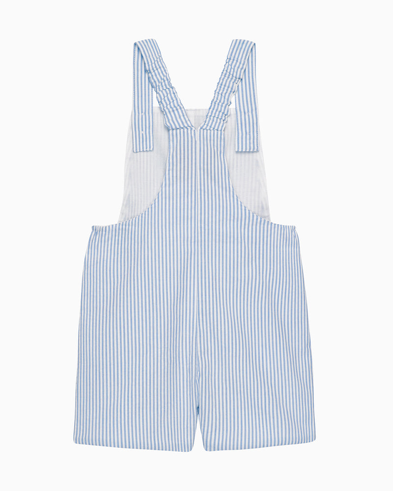 Chelsea Clothing Co Dungarees Baby Atticus Bib Shorts in Blue Stripe