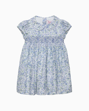 Confiture Dress Baby Arabella Floral Smocked Dress in Blue
