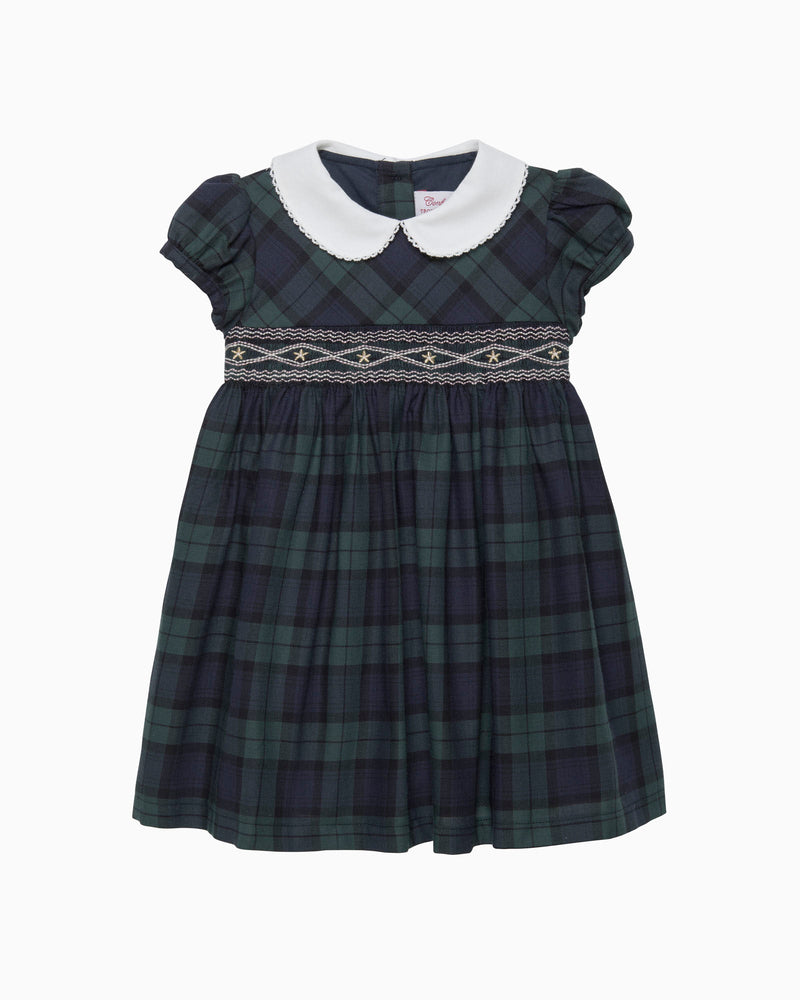 Confiture Dress Baby Charlotte Tartan Smocked Dress