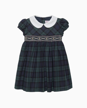 Confiture Dress Baby Charlotte Tartan Smocked Dress