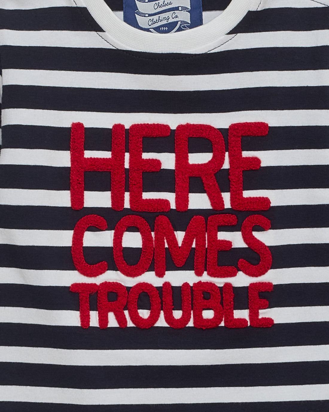 Chelsea Clothing Company Top Baby Here Comes Trouble Top