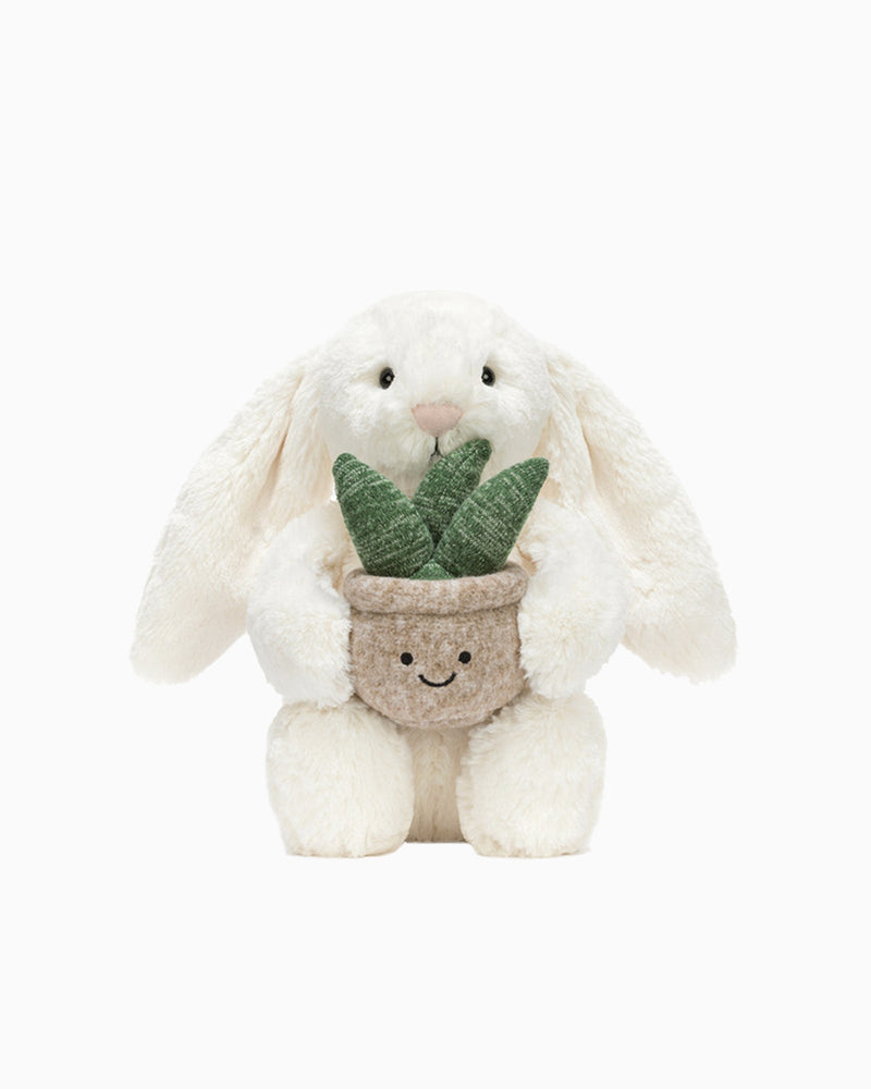 Jellycat Toy Jellycat Cream Bunny with Plant