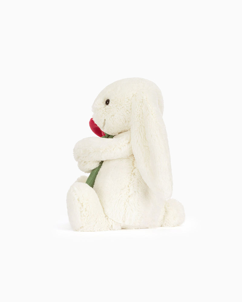 Jellycat Toy Jellycat Cream Bunny with Rose