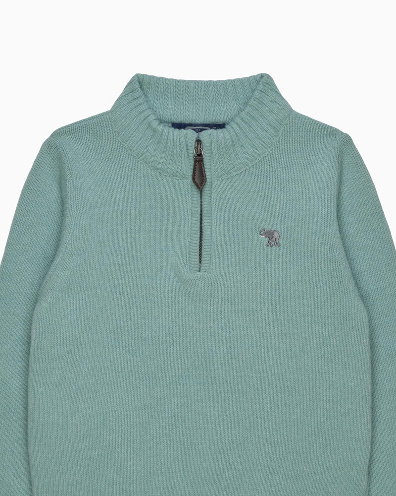 Chelsea Clothing Company Jumper Calum Half Zip Jumper in Teal