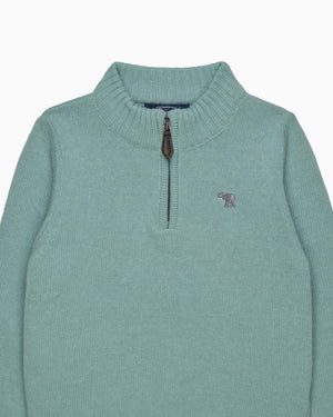 Chelsea Clothing Company Jumper Calum Half Zip Jumper in Teal