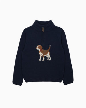 Chelsea Clothing Company Jumper Benji Beagle Half-Zip Jumper