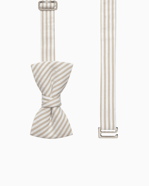 Chelsea Clothing Co Bow Tie Bow Tie in Oatmeal Stripe