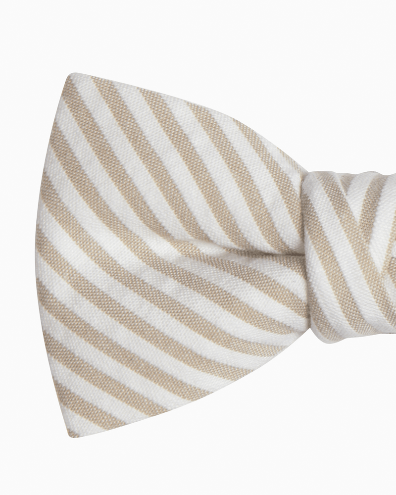 Chelsea Clothing Co Bow Tie Bow Tie in Oatmeal Stripe