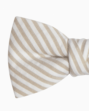 Chelsea Clothing Co Bow Tie Bow Tie in Oatmeal Stripe