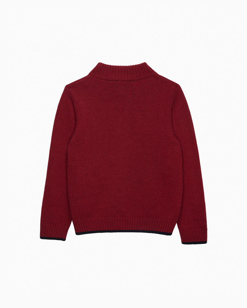 Chelsea Clothing Company Jumper Calum Half-Zip Jumper in Red