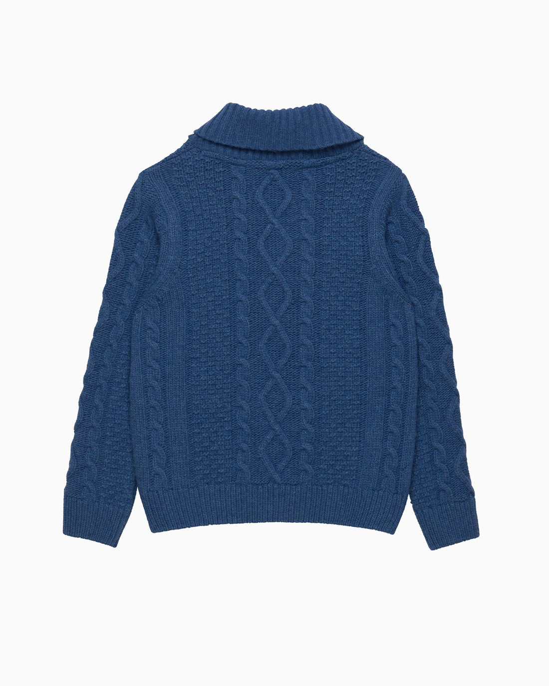 Chelsea Clothing Company Jumper Finn Shawl Collar Jumper in Denim Blue Marl