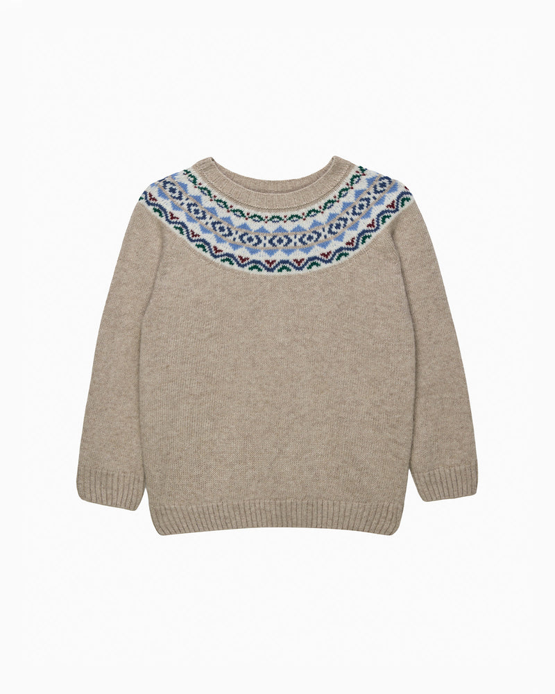 Chelsea Clothing Company Jumper Frankie Fairisle Jumper in Oatmeal