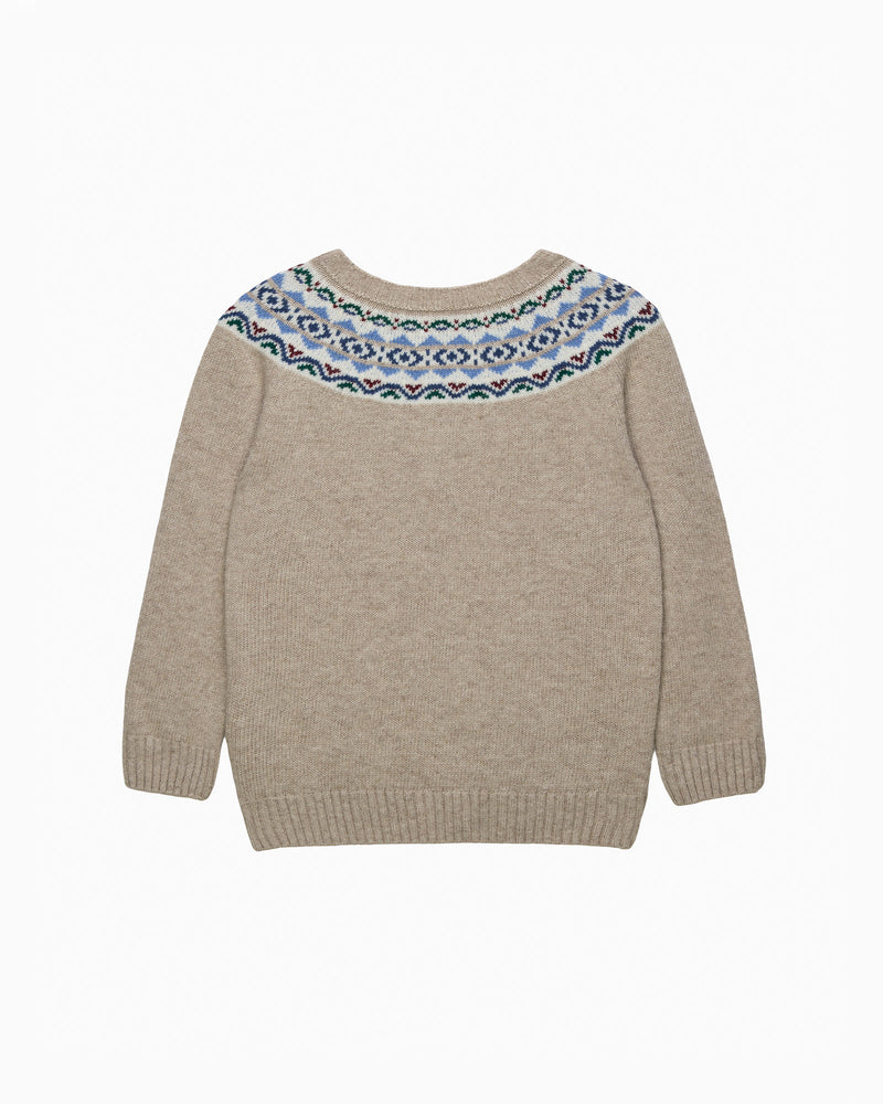 Chelsea Clothing Company Jumper Frankie Fairisle Jumper in Oatmeal