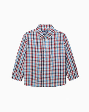Chelsea Clothing Company Shirt Thomas Shirt in Red/Blue Gingham