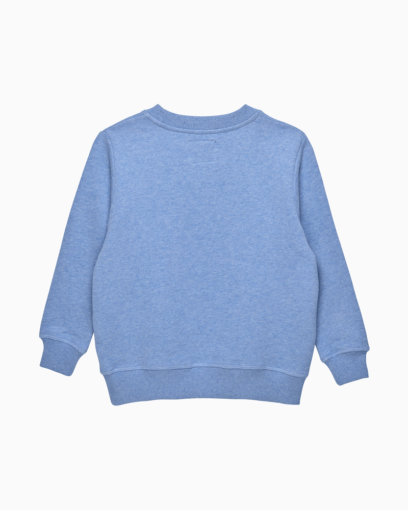 Chelsea Clothing Company Sweatshirt Here Comes Trouble Sweatshirt in Pale Blue Marl