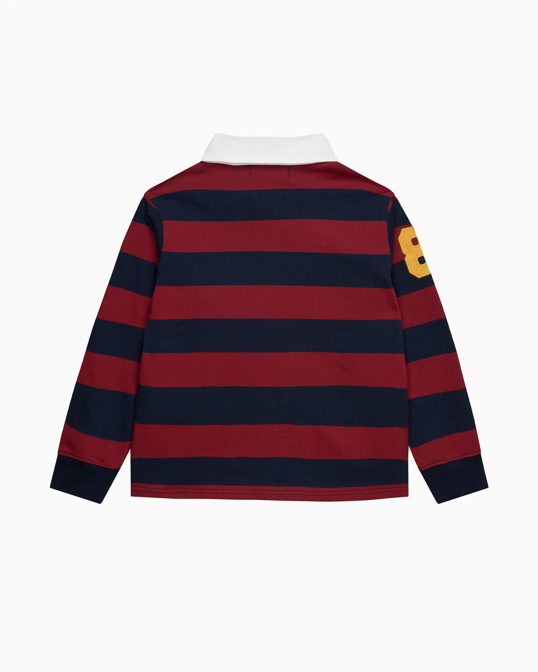 Chelsea Clothing Company Top Nicholas Rugby Shirt in Red/Navy Stripe