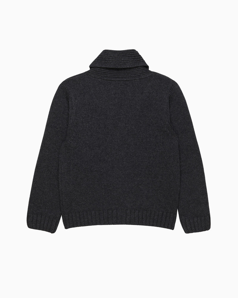 Chelsea Clothing Company Cardigan Stanley Shawl Collar Cardigan in Charcoal