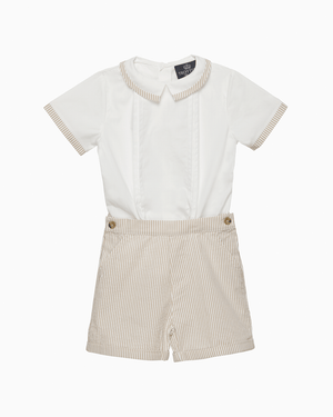 Trotters Heritage Set The Rupert Set in Oatmeal/White