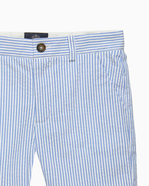Trotters Heritage Shorts Theo Tailored Shorts in Blue Stripe